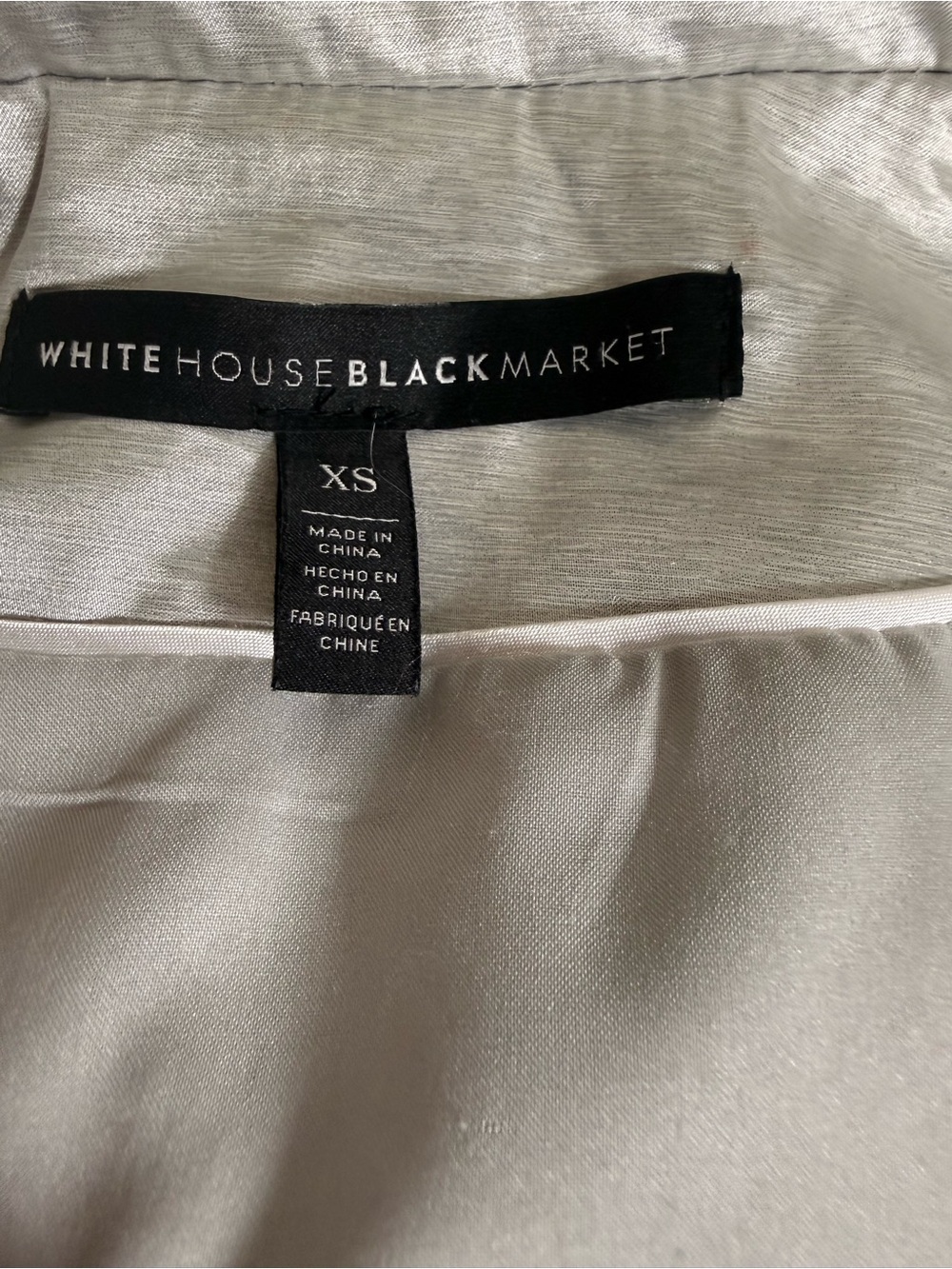 White House Black Market Silver Quilted Puffer Vest size XS - Picture 10 of 11